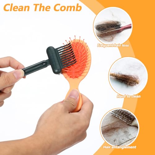 Gjinxi 2-in-1 Hair Brush Cleaning Tool 3-Pack Comb Cleaner