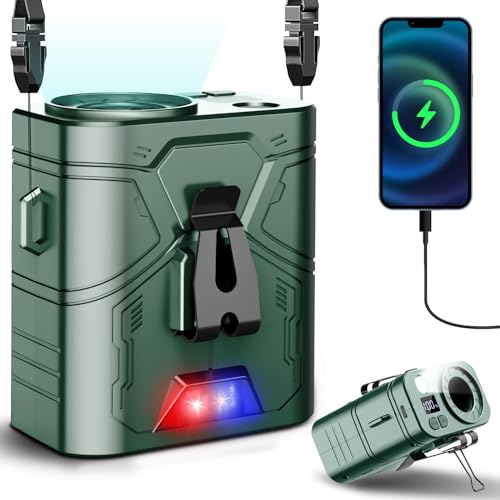 JTRYEMU 20000mAh Portable Waist Fan - Rechargeable, 5 Speeds, LED Light