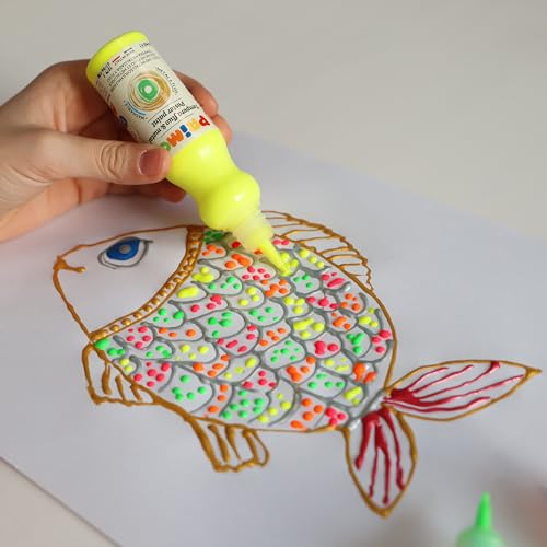 Primo Non-Toxic Tempera Paint 50ml - Fluorescent Pink for Kids