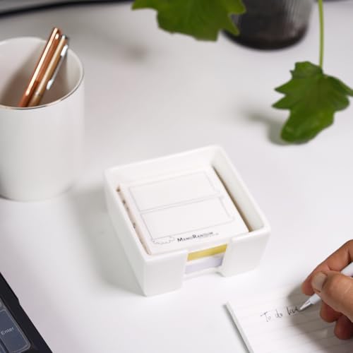 HANKOR Ceramic Sticky Note Holder - 3x3 Notepad Organizer