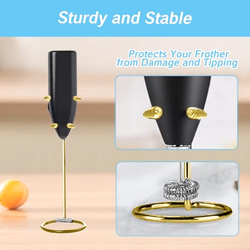 YAFIYGI Stainless Steel Milk Frother Stand - Space-Saving Design