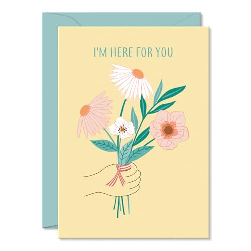 Sweetzer & Orange Elegant Sympathy Card - Floral 5x7” with Gold Foil