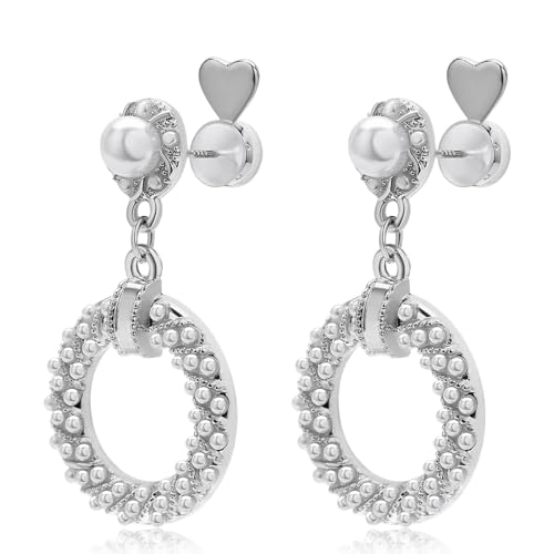 Silicone Earring Lifters for Droopy Ears and Heavy Earrings White Gold