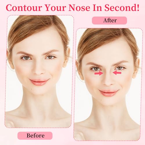 Matwsec Dual-Ended Nose Contour Brush Set, 3PCS Angled Makeup Brushes