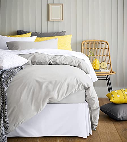 Utopia Bedding European Single Valance Sheet White - Pleated, Microfiber, Fits Under Mattress & Floor