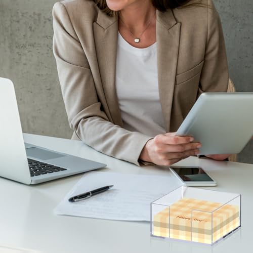 Acrylic Sticky Note Dispenser - 3x3 Inch Note Holder for Desk
