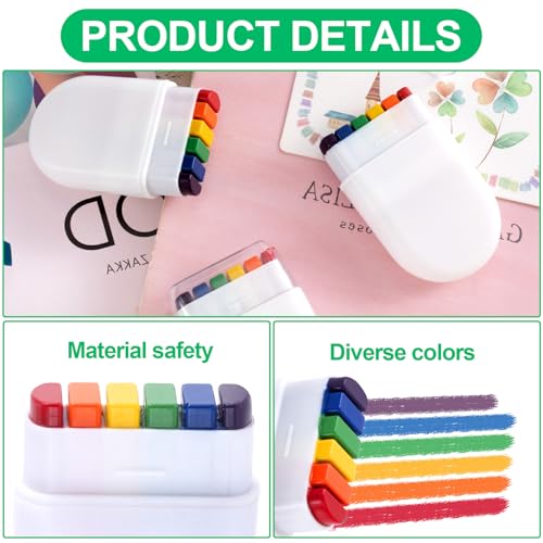 Lekgavd 2PCS Rainbow Face and Body Paint Crayons for Pride Makeup