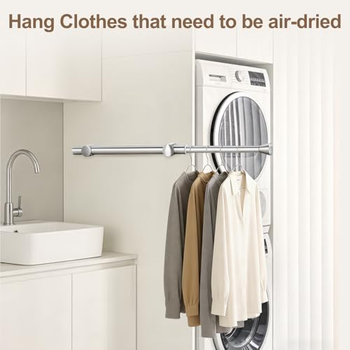 Adjustable Valet Rod for Closet - Heavy Duty Pull-Out Clothes Hanger