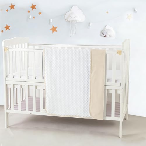 CREVENT Soft Minky Baby Blanket - 30x40 Plush Receiving Blanket