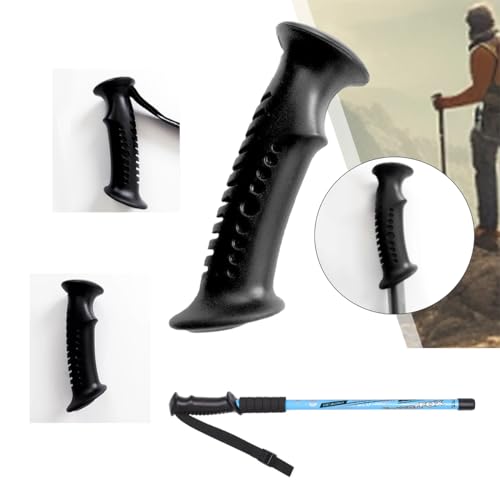 2 Pack Trekking Pole Handle Grip Replacement Rubber Sleeve Adapter with Hand Straps for 20mm Dia. Hiking Poles Walking Stick Cane Monopod Climbing Rod