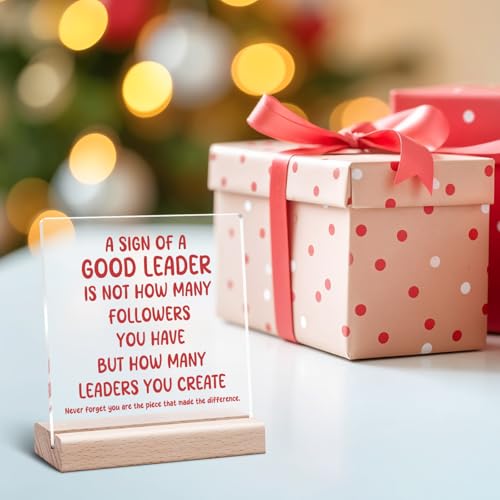 Thank You Gifts for Boss - Acrylic Desk Sign with Stand