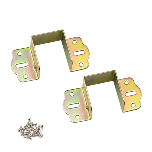 Gold Bed Rail Fittings Kit - Cast Iron Bed Frame Hardware