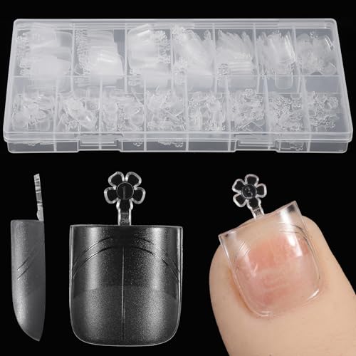 Clear Soft Gel Press On Toenails 360 Pcs Short Square Fake Toe Nails