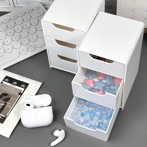 Mini Square Desktop Storage Unit with 3 Drawers for Beads & Jewelry