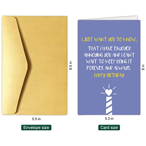 Funny Birthday Card for Husband, Wife, Boyfriend, Girlfriend
