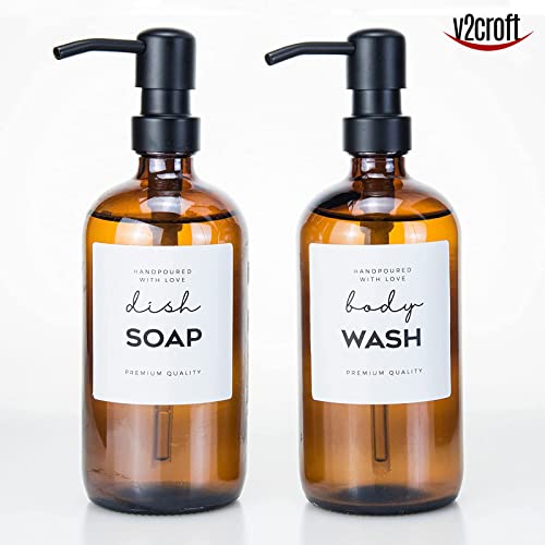 36 Waterproof Label Stickers for Bottles - Minimalist Farmhouse Design