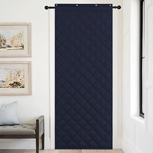 NICETOWN 38x82 Inch Thermal Insulated Door Curtain - Navy Blue, 1 Pack