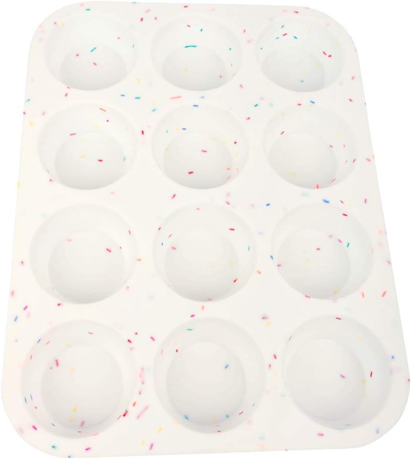 Silicone Muffin Pan by SHEbaking - Non-Stick 12-Cup Baking Tray for Easy Release | Durable & BPA-Free