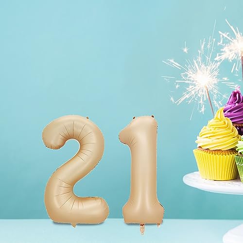 40 Inch Number 12 Foil Balloon Caramel for Birthday Party Anniversary
