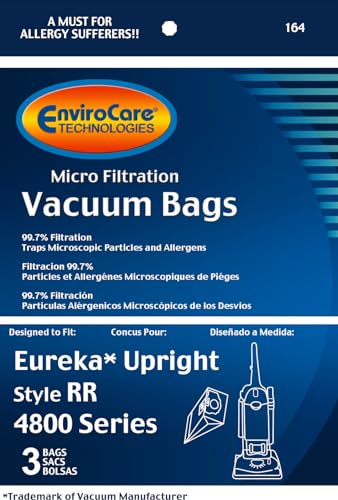 EnviroCare Micro Filtration Vacuum Bags for Eureka RR Upright 3-Pack