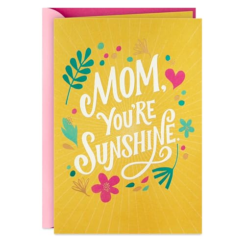 Hallmark Birthday Card for Mom - Sunshine Floral Wreath Design