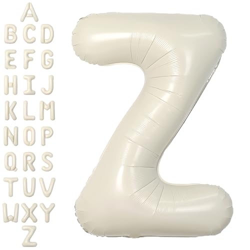 40 Inch Cream Z Letter Balloon | Jumbo Mylar Foil for Parties