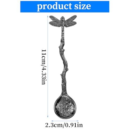 Vintage Dragonfly Tea Spoon - Stainless Steel Long Handle Spoon