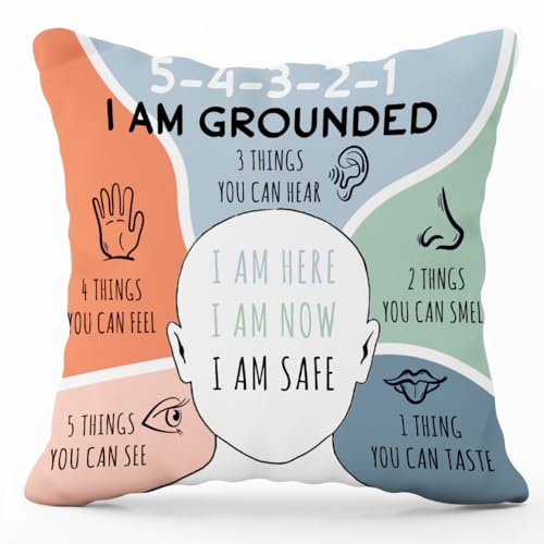 Grounded Throw Pillow Cover 18x18 for Anxiety Relief - ZsaTuiy #5