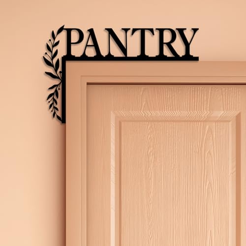 Pantry Flower Metal Door Topper - Black Decorative Door Corner Wall Art