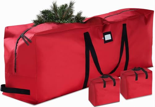 7.5 Ft Christmas Tree Storage Bag with Accessories - Oxford Red