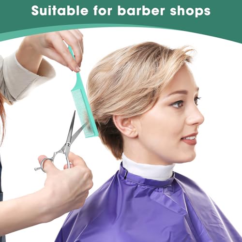 Kunihiko 2Pcs Carbon Fiber Rat Tail Combs for Parting and Styling, Anti-Static Fine Tooth Hair Combing Tools