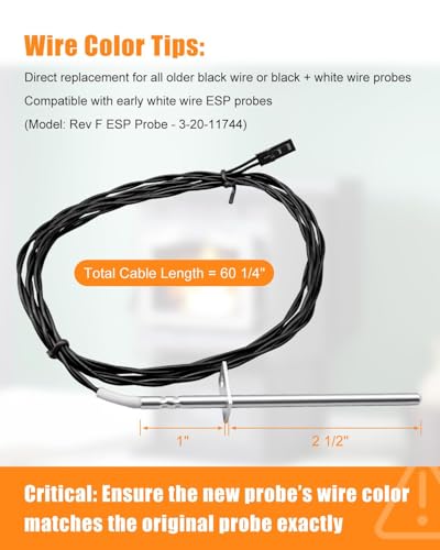 Pellet Stove Thermistor Probe 3-20-00744 for Accentra P38 P61 PC45 PF100