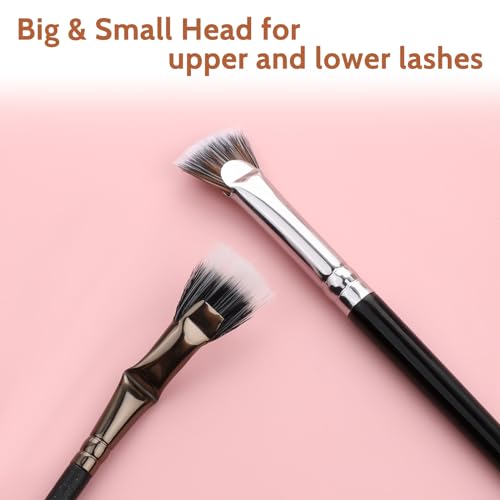 WY LIGHTING LEVEL 2Pcs Angled Fan Lash Brush & Eyelash Separator Wand