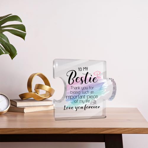 Acrylic Puzzle Friendship Gift for Women Bestie Birthday Keepsake