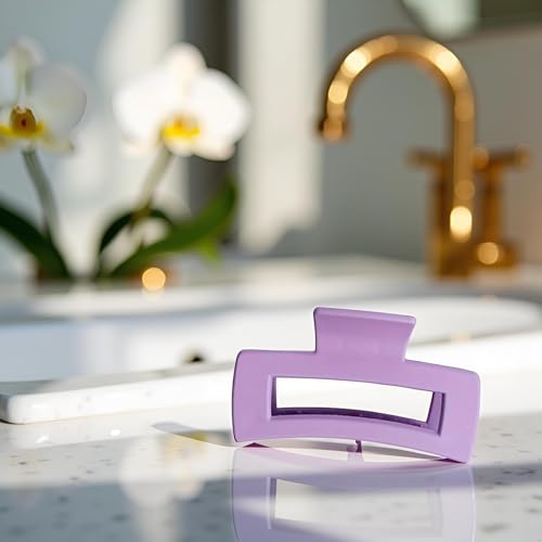 Purple Hair Claw Clip Retro Hollow Large Strong Hold for Women