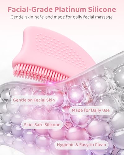 Silicone Lymphatic Face Sculpting Brushes, 2 Pcs - Facial Contour & Drainage Massage Tools