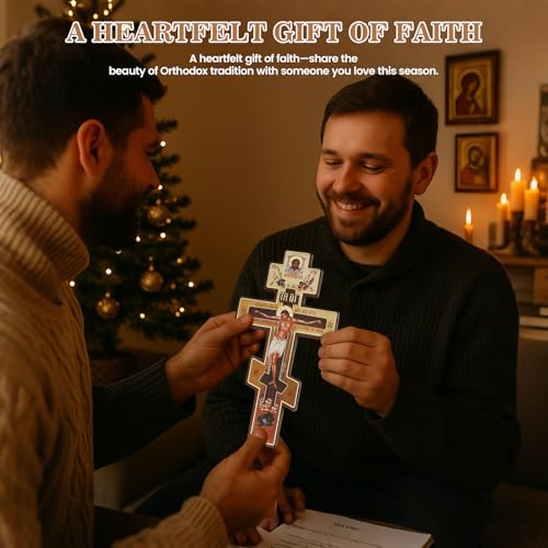 Orthodox Wall Cross - Russian Christian Crucifix for Home Decor