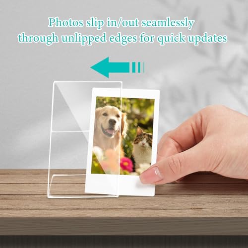 8 Pack Acrylic Mini Picture Frames for Instax Mini & Polaroid 2x3 Photos