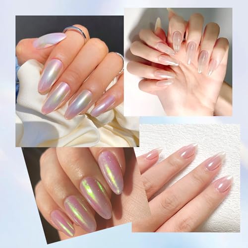 SIUSIO Chrome Nail Powder Set 4 Colors Metallic Mirror Pigment Kit