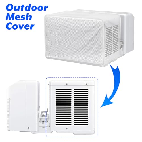 U-Shaped Window Air Conditioner Cover with Mesh Protection