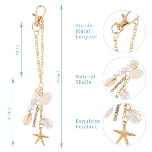 HOHUCRAB Sea Shells & Starfish Car Mirror Hanging Charm - Classic Style