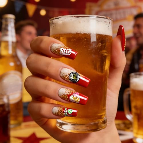 PH PandaHall 3pcs Beer Nail Stamping Plates Stainless Steel Templates