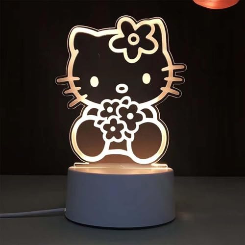 Cat 3D Night Light - Kawaii LED Desk Lamp with 3 Color Modes