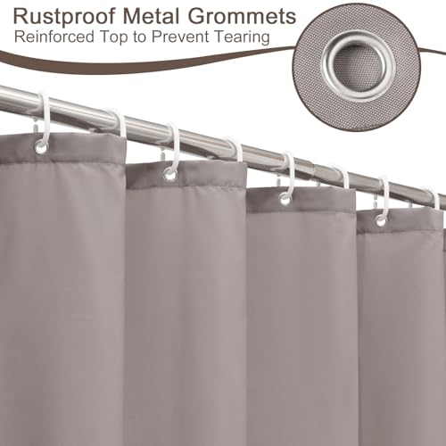 AooHome Water Repellent Shower Curtain Liner - Chocolate, 72" x 75"