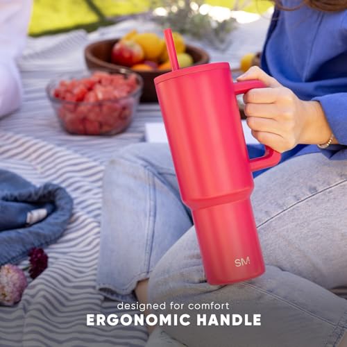 Simple Modern Halloween 40 oz Trek Tumbler with Handle and Straw Lid | Cup Holder Friendly Insulated Stainless Steel Travel Mug | Argyle Witch