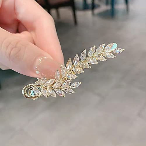 Crystal Duckbill Hair Clip Rhinestone Flower Tassel Barrettes