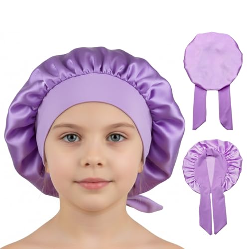 Tale King Kids Satin Sleep Bonnet for Girls Curly Hair Hair Cap