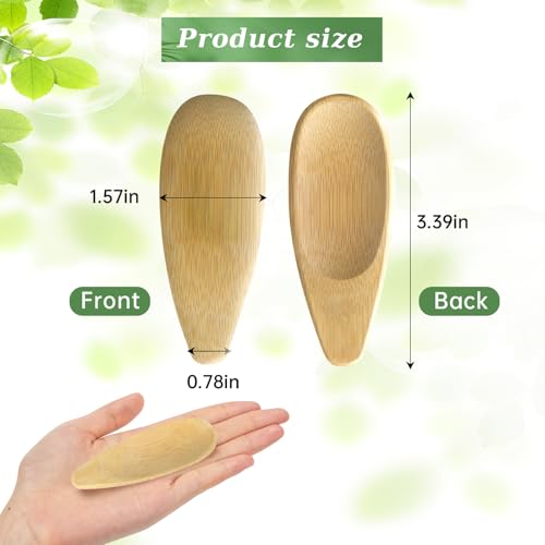 QVEEQ 2Pcs Bamboo Deodorant Cream Applicator - Double-Headed Skincare Scoop