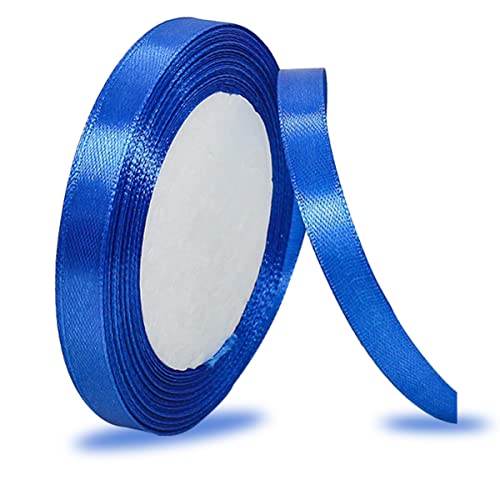 Blue Satin Ribbon 3/8 Inch x 25 Yards for Gift Wrapping & Crafts