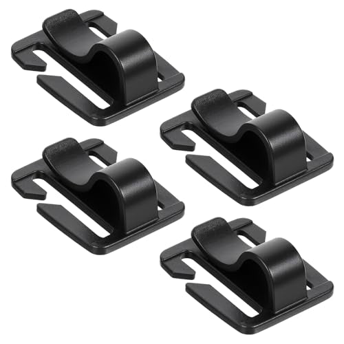 4 Pcs Hydration Tube Clips Black Water Bladder for Hydration Pack Bladder Drinking Tube Trap Strap Clip Pack Tubes Outdoor Backpack Clamp Hose Clip Camping and Hiking Accessories